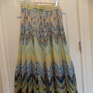 vintage maxi gathered skirt